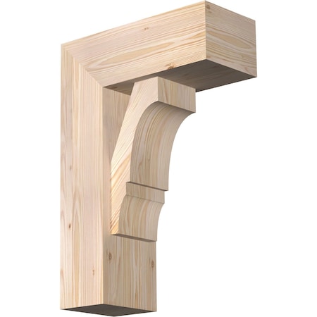 Ekena Millwork Balboa Block Smooth Bracket w/ Offset Brace, Douglas Fir, 7 1/2"W x 18"D x 26"H BKT0806X18X26BOA05SDF